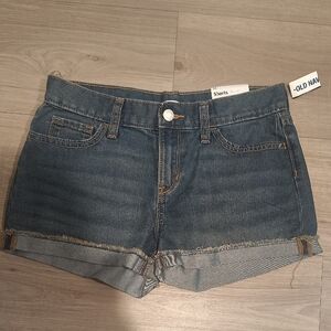 Old Navy Blue Denim Rolled-Hem Jean Shorts